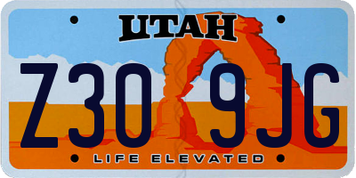 UT license plate Z309JG