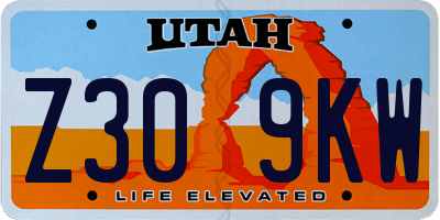 UT license plate Z309KW