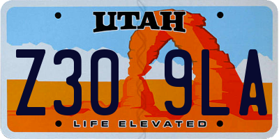 UT license plate Z309LA
