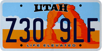 UT license plate Z309LF
