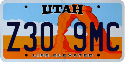 UT license plate Z309MC