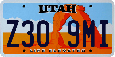 UT license plate Z309MI