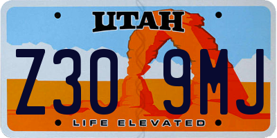 UT license plate Z309MJ