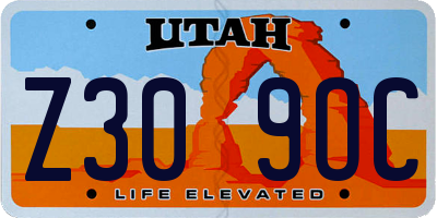 UT license plate Z309OC