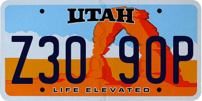 UT license plate Z309OP