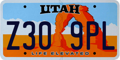 UT license plate Z309PL