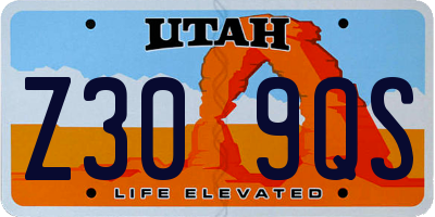 UT license plate Z309QS