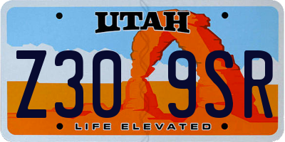 UT license plate Z309SR