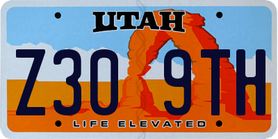 UT license plate Z309TH