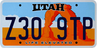 UT license plate Z309TP