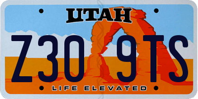 UT license plate Z309TS