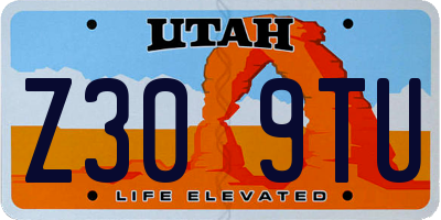 UT license plate Z309TU