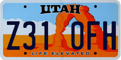 UT license plate Z310FH