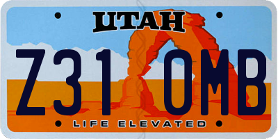 UT license plate Z310MB