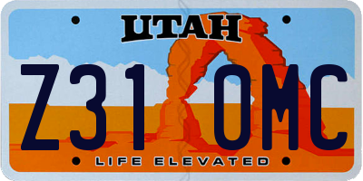 UT license plate Z310MC