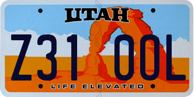 UT license plate Z310OL
