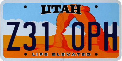UT license plate Z310PH