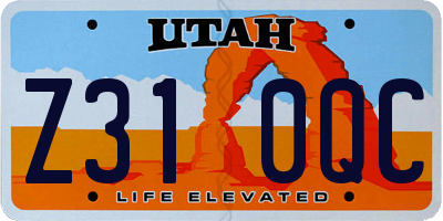 UT license plate Z310QC