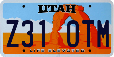 UT license plate Z310TM