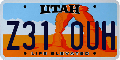UT license plate Z310UH