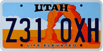 UT license plate Z310XH