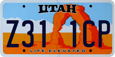 UT license plate Z311CP