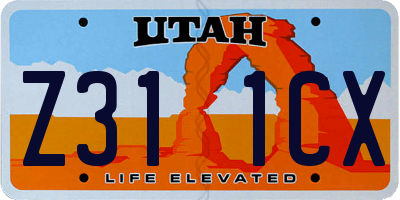 UT license plate Z311CX