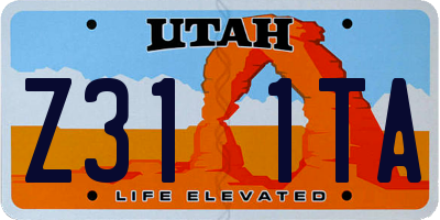 UT license plate Z311TA