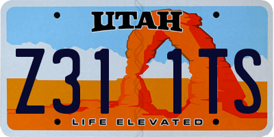 UT license plate Z311TS