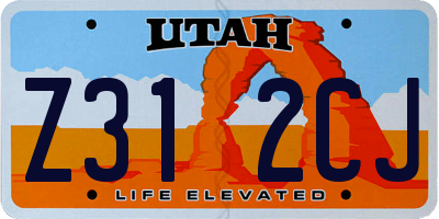 UT license plate Z312CJ