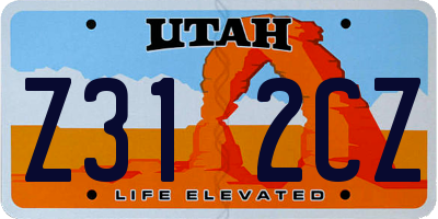 UT license plate Z312CZ