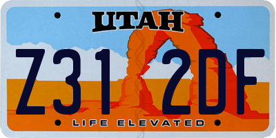 UT license plate Z312DF