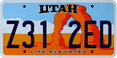 UT license plate Z312ED