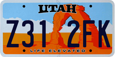 UT license plate Z312FK