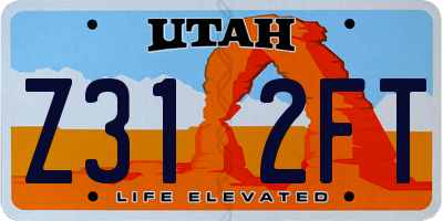 UT license plate Z312FT