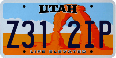 UT license plate Z312IP