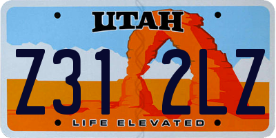 UT license plate Z312LZ