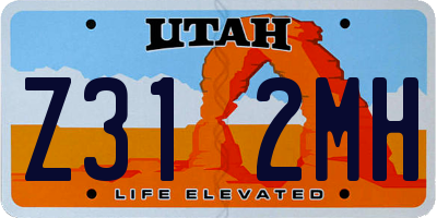 UT license plate Z312MH