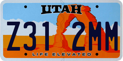 UT license plate Z312MM