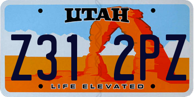 UT license plate Z312PZ