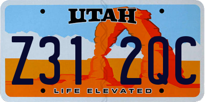 UT license plate Z312QC