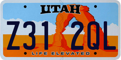 UT license plate Z312QL