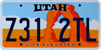 UT license plate Z312TL