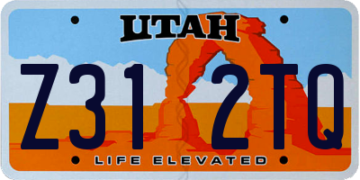 UT license plate Z312TQ