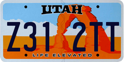 UT license plate Z312TT