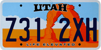 UT license plate Z312XH