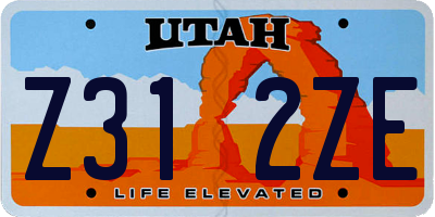 UT license plate Z312ZE