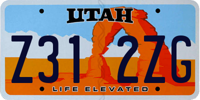 UT license plate Z312ZG