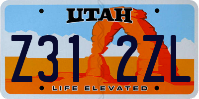 UT license plate Z312ZL