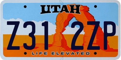 UT license plate Z312ZP